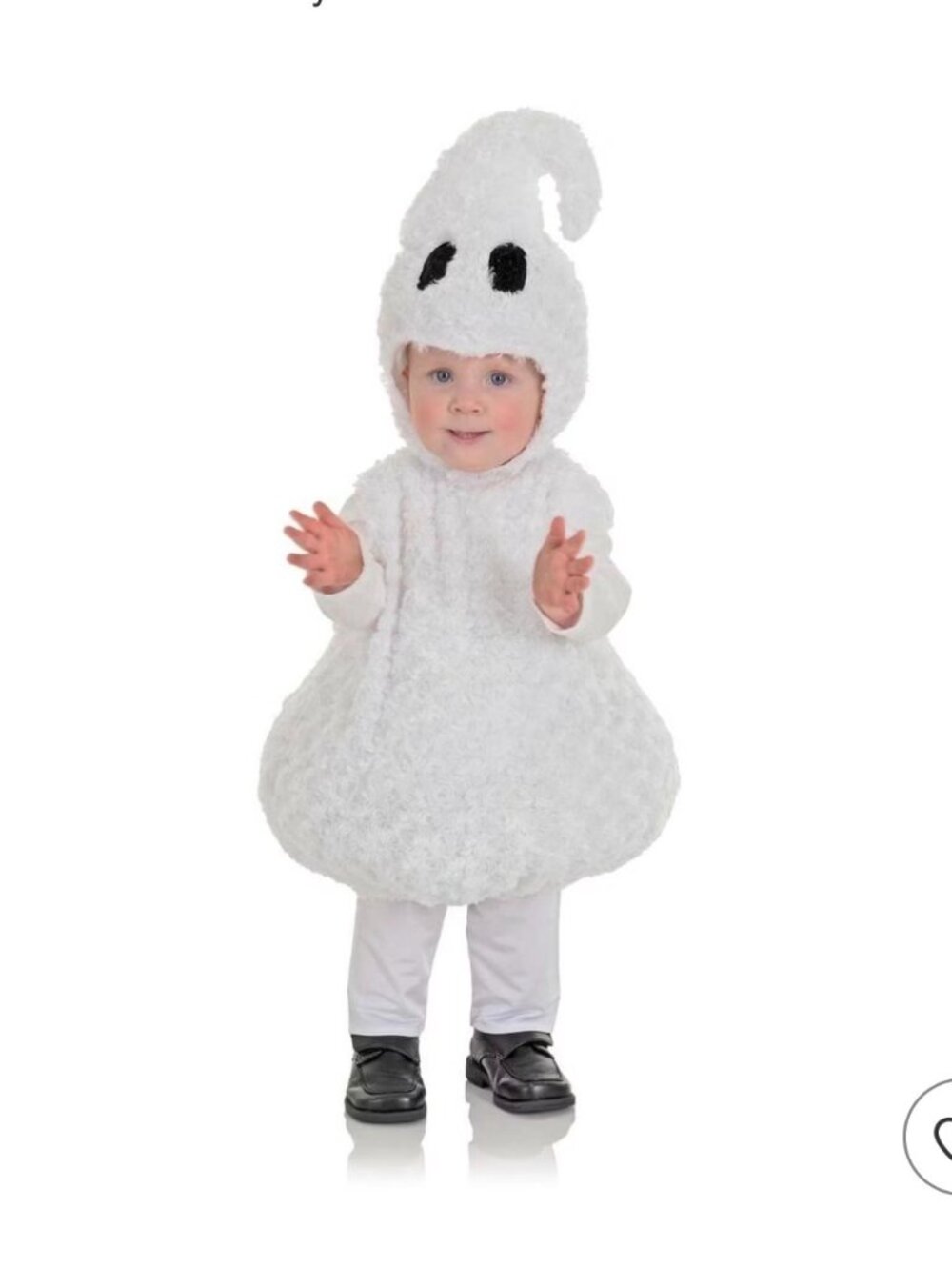 Underwraps Costumes Belly Babies Ghost Halloween 18-24months White Fuzzy